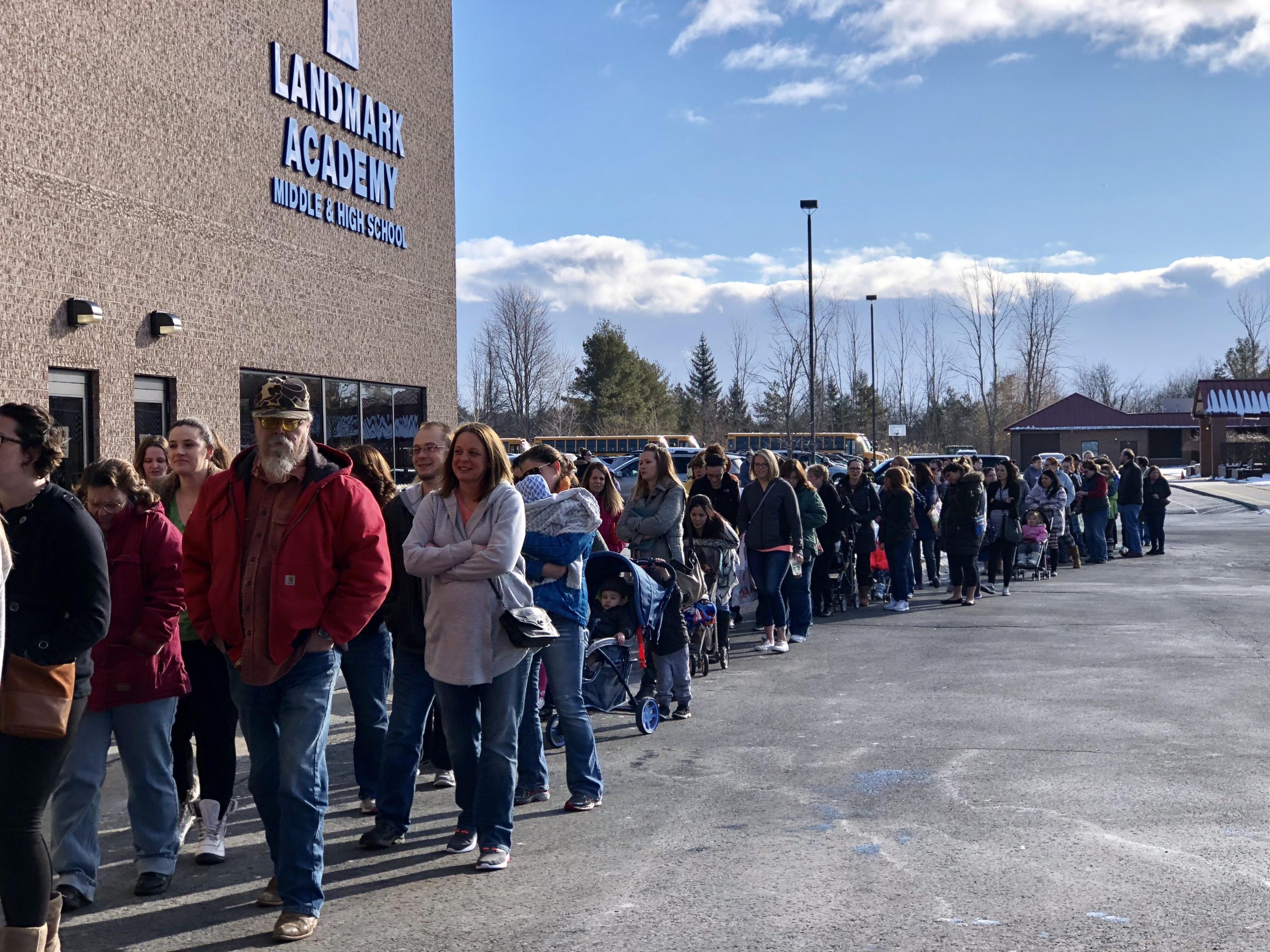 the line at the mom to mom sale gets long